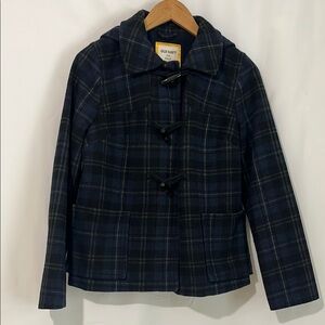 Old Navy Women's Plaid Jacket - Blue and Black